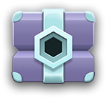 A purple box with a white hexagon

Description automatically generated